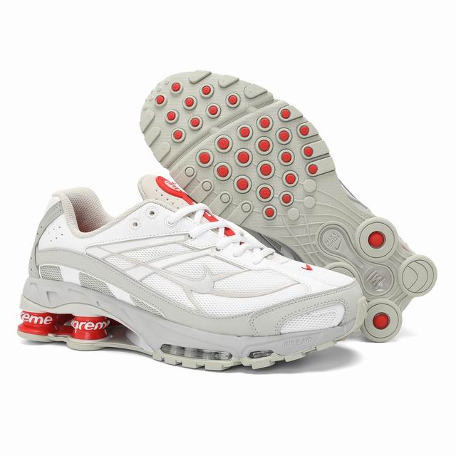 Nike Shox Ride 2 White Grey Red Men's Running Shoes-11 - Click Image to Close